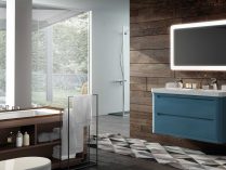 Ideas para decorar con muebles de baño de color azul