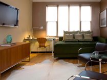 Sofá-cama en estudio